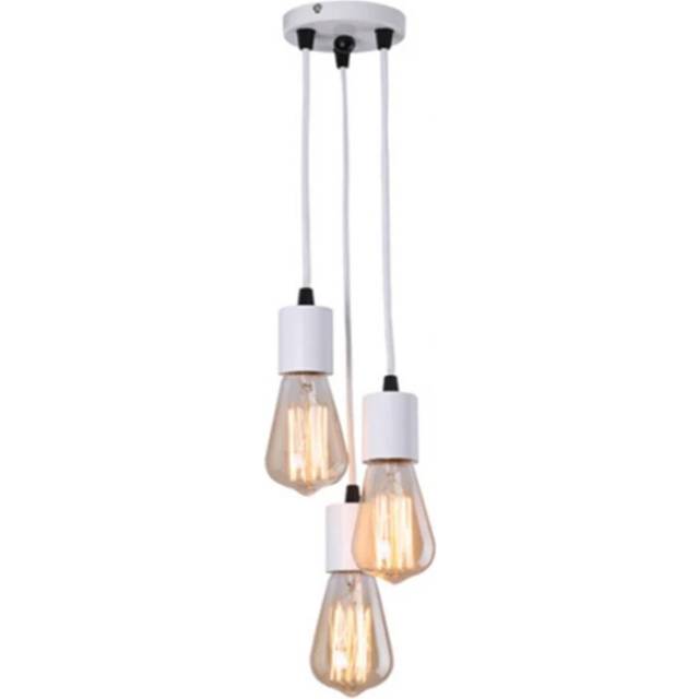 (WHITE, without bulbs) Nordic Spider Industrial Pendant Lamp E27  Industrial Hanging Lamps Length Pendant Lights