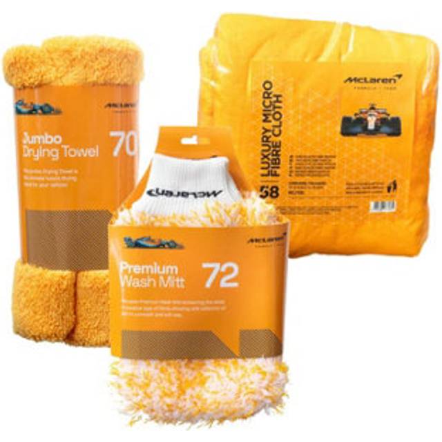 McLaren  Jumbo Drying Towel + Wash Mitt+ Luxury Micro Fiber Cloth