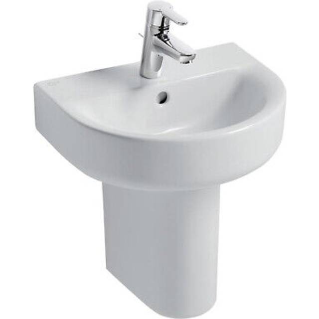 Ideal Standard - Concept Arc Handrinse Basin and Semi Pedestal 450mm Wide 1 Tap Hole