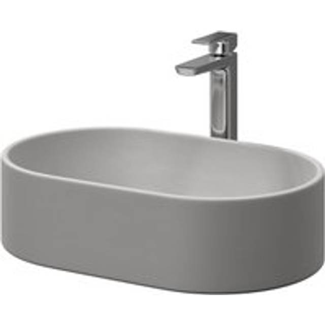 Wholesale Domestic Amadora Oval Countertop Basin | Matt Grey | Ceramic | 550mm x 350mm