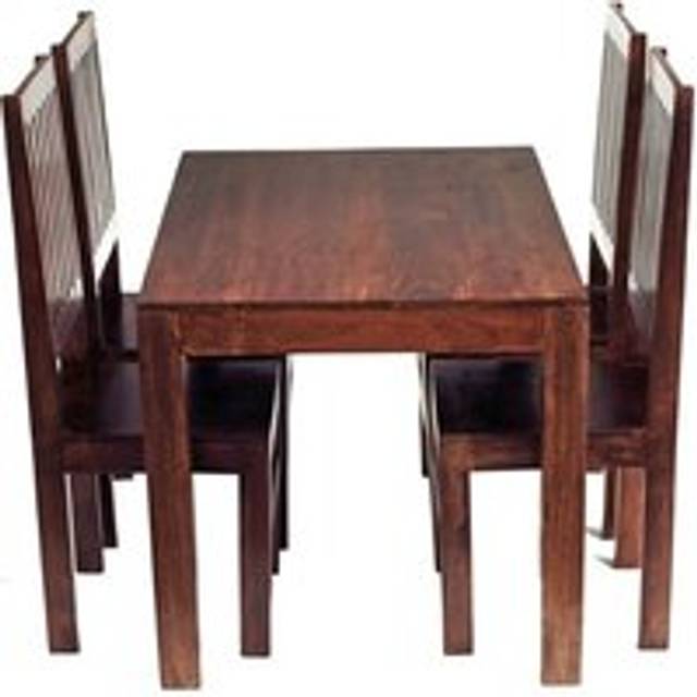Mango Dining Set With 4 High Back Chairs