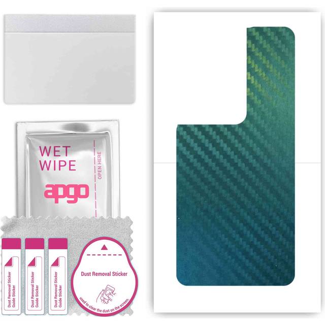 apgo Protective Skin Sticker for the back compatible with Oppo Reno8 Pro+, Wrap Film, Foil, Vinyl - Pattern Carbon Chameleon CAKA1