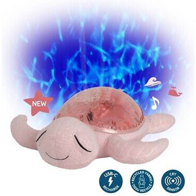 cloud.b Tranquil Turtle Pink USB C Rechargeable Nightlight Ocean Projector Sleeping Aid, One Colour, Women