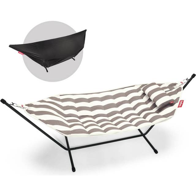 Fatboy Headdemock Superb Deluxe hängmatta inkl. ställning Stripe cacao-black rack