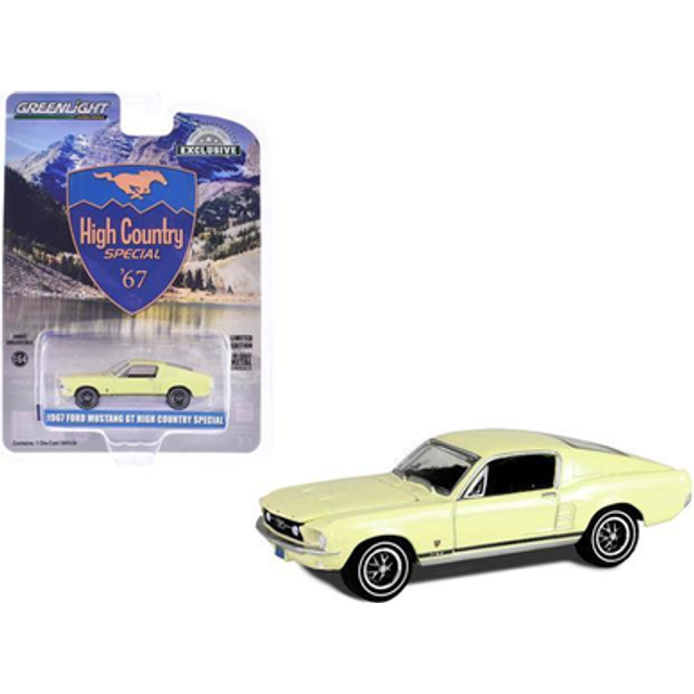 1967 Ford Mustang GT Fastback &#34;High Country Special&#34; Aspen Gold &#34;Hobby Exclusive&#34; Series 1/64 Diecast Model Car by Greenlight