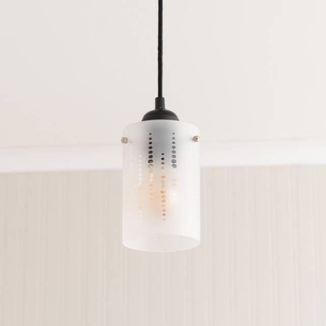 Valuelights - Elsie Frosted Glass Spotted Ceiling Small Cylinder Lamp Shade