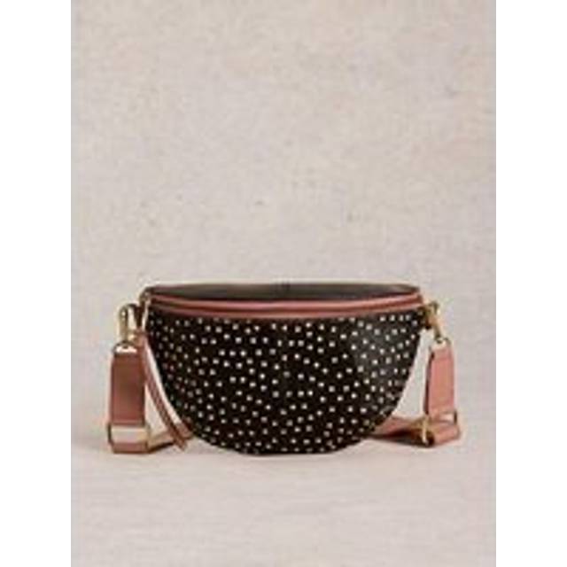 White Stuff Mini Sebby Leather Sling Bag, Black/Multi