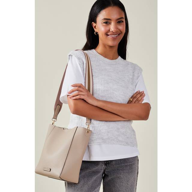 Faux Leather Bucket Bag Nude - Accessorize - One Size