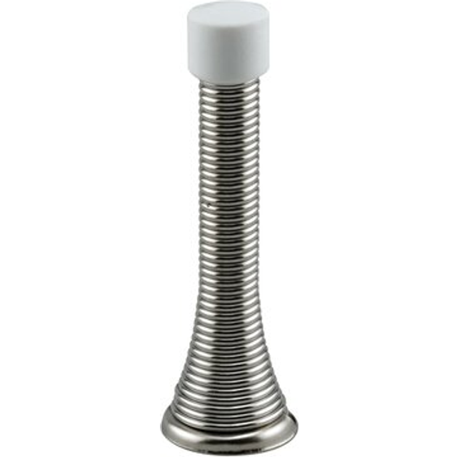 Prime-Line MP9039-2 Door Stop  3 In.  Spring Steel  Chrome Plated Finish  Flexible Base (2 Pack)