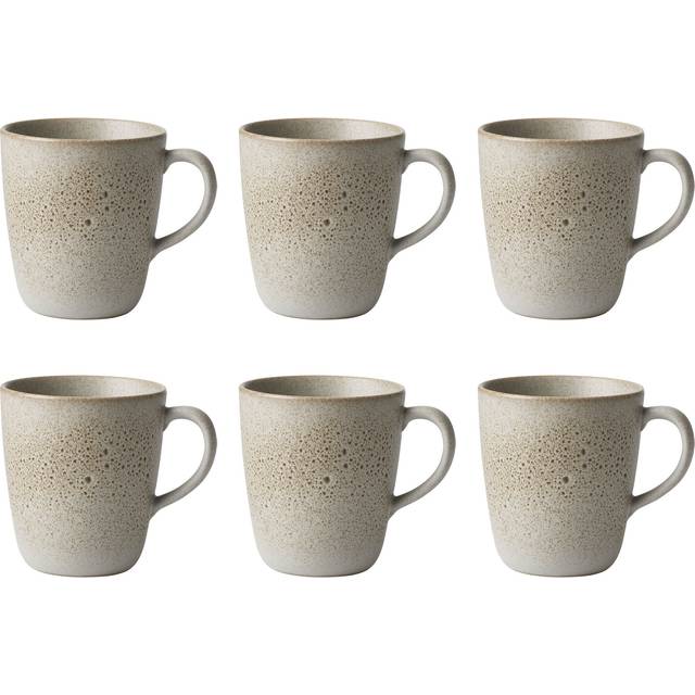 Raw mugg med öra 35 cl 6 st, beige - Sandy beige