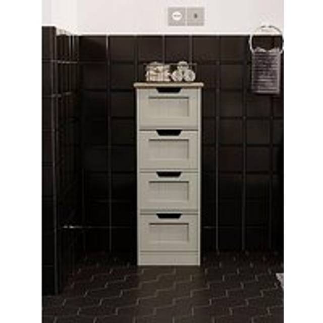 Bath Vida Priano 4 Drawer Freestanding Unit - Dark Grey