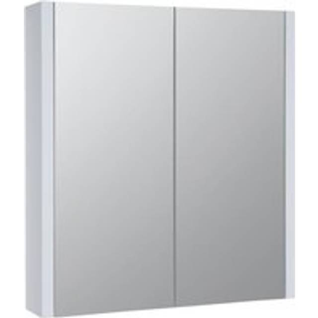 White Mirror Bathroom Cabinet 60cm Wide - One Size