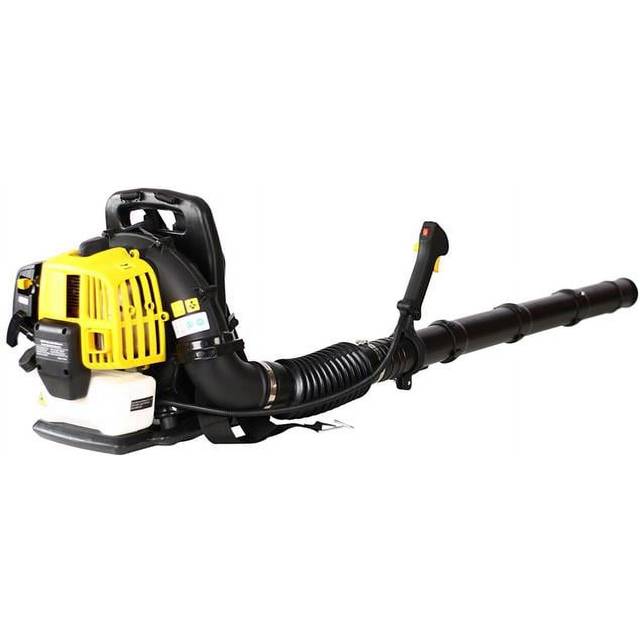 52cc 2-Cycle Engine Backpack Blower, Gas Leaf Blower with Extention Tube for Blowing Leaves and Dust (Yellow)
