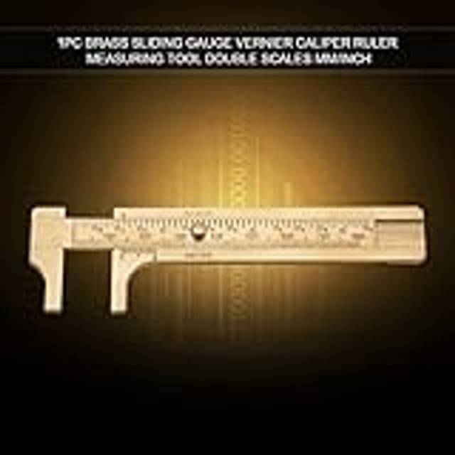 Precise Mässing Vernier Bromsok med Dubbla Skalor Glidmätare - Noggrant Mätverktyg i Mm och Tum - 80 Mm Kompakt Icke-magnetisk Design för Hantverk och Teknik