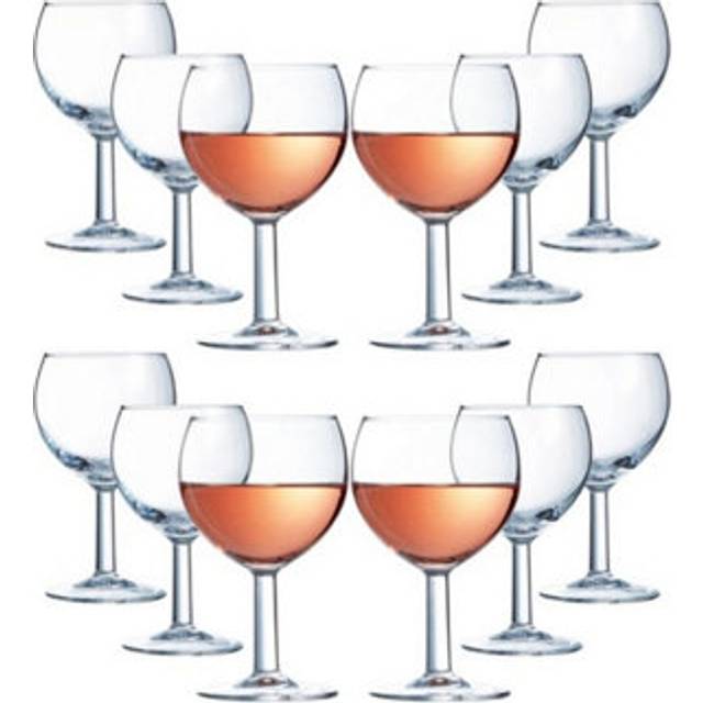 12 Olympia Wine Glasses Small Balloon Shaped Drinks Glasses Wine 19cl