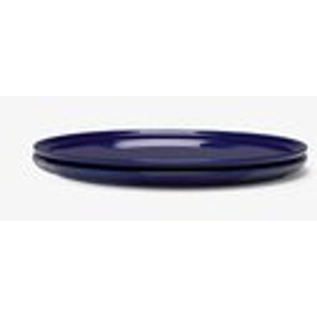 LSA International Collective Porcelain Dinner Plate, Set of 2, 26cm, Blue Cobalt