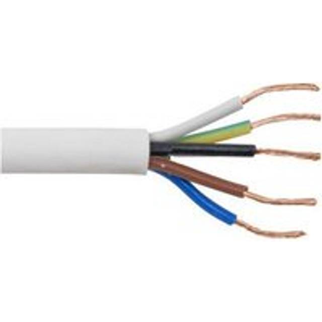 Zexum 1mm 5 Core White Cable Flexible 3185Y - 5 Meter