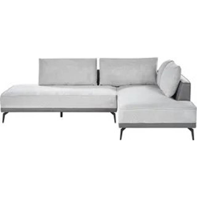 Left Hand Modular Fabric Corner Sofa Grey MYKEN