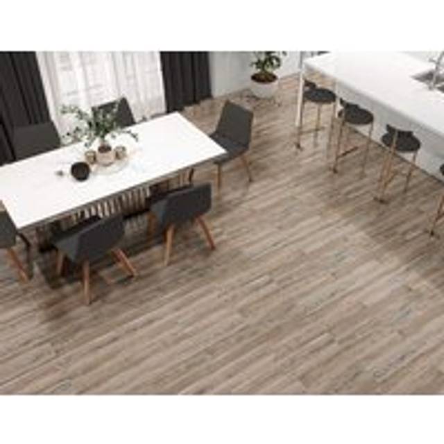 Thetford Natural Oak Wood Effect Porcelain Floor Tile - 1200mm x 233mm Brown Total Tiles