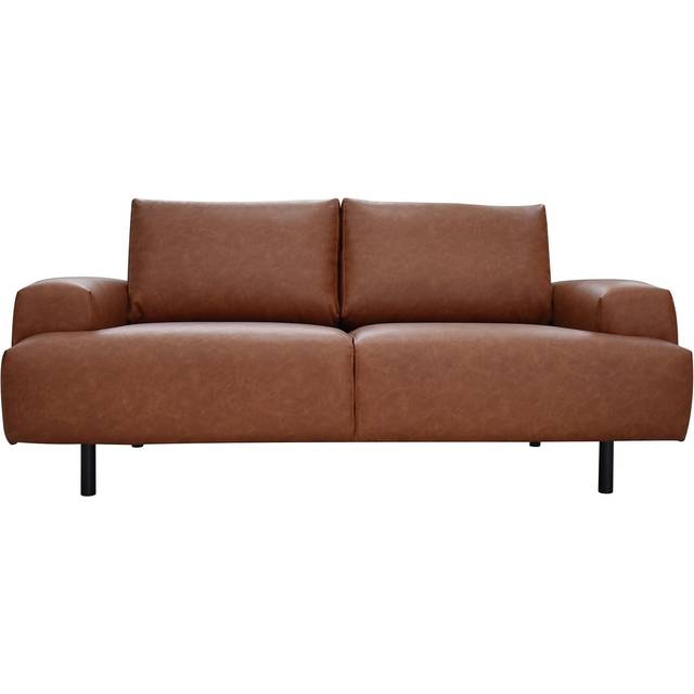 Habitat Julien Faux Leather 2 Seater Sofa - Tan
