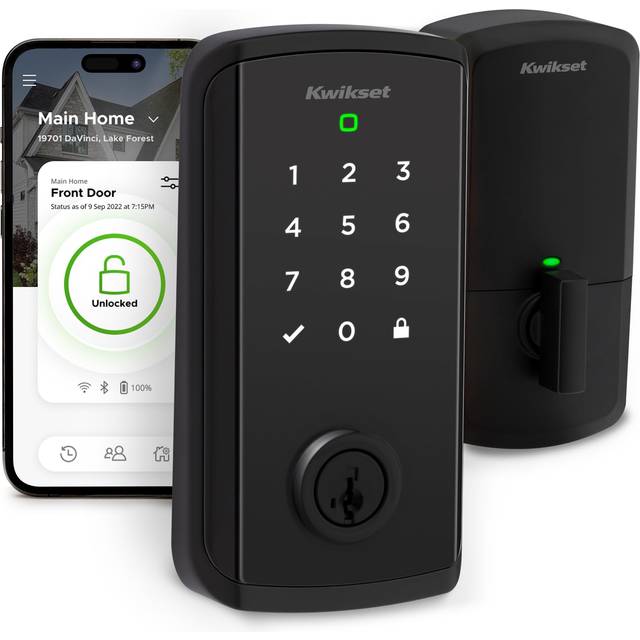 Kwikset Halo Select Smart Lock Keyless Entry Door Lock Wi-Fi and Matter Enabled Deadbolt No Hub Needed  Geofence Auto-Unlock  Grade AAA Certified  Eas
