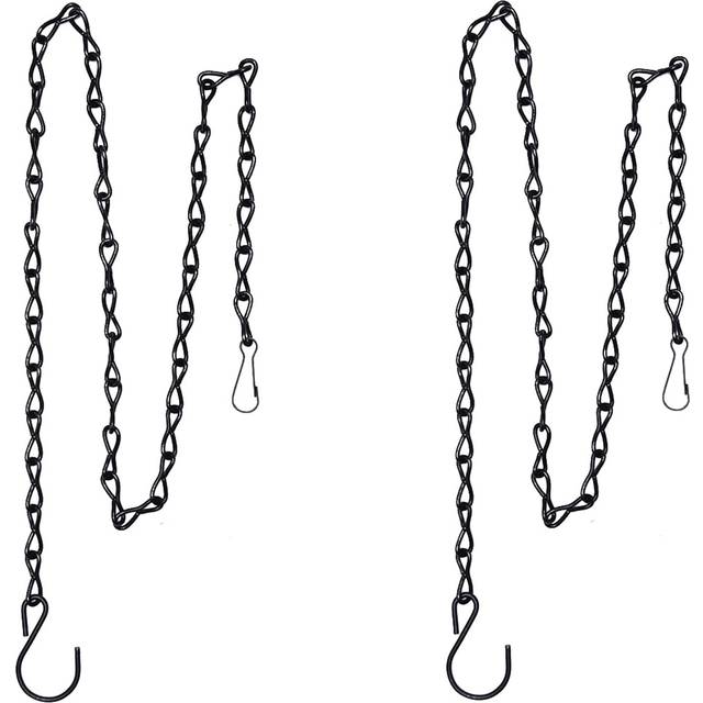 2 Pack Hanging Chain for Bird Feeders  Planters  Lanterns and Ornaments Black  35 Inch