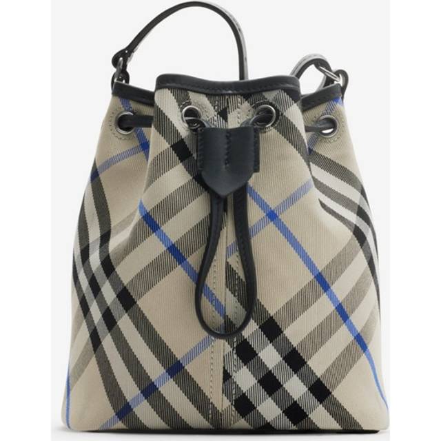 Burberry, Bucket Bags, female, Beige, ONE SIZE, Drawstring Purse - Cotton - Neutral