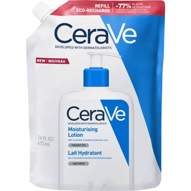 CeraVe Daily Moisturising Lotion Refill Pouch with Hyaluronic Acid & Ceramides for Normal to Dry Skin 473ml