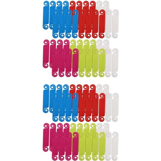 80Pcs Cable Labels Tags for Marking Wires Multicolored Cable Management Labels Clip Cord Cable Identification Marking