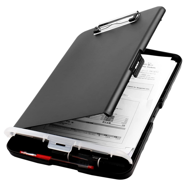 Clip Board Organizer Clipboards with Storage Nursing Clipboard,Black