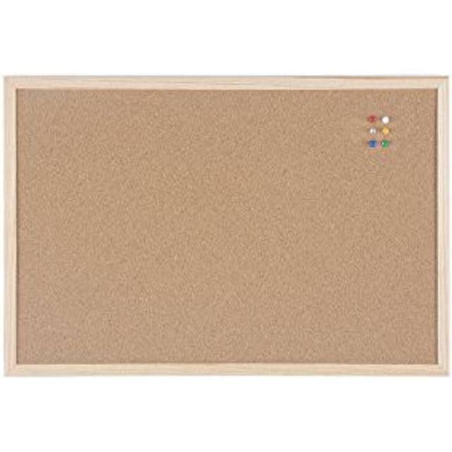 Bi-Office MC030012010 Cork Board Budget, Wood Frame, 60 x 40 cm - Brown (wood )