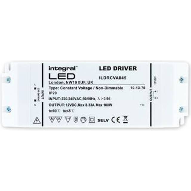 Integral Ultra-Slim Non-Dimmable 12V DC Constant Voltage Driver 100W
