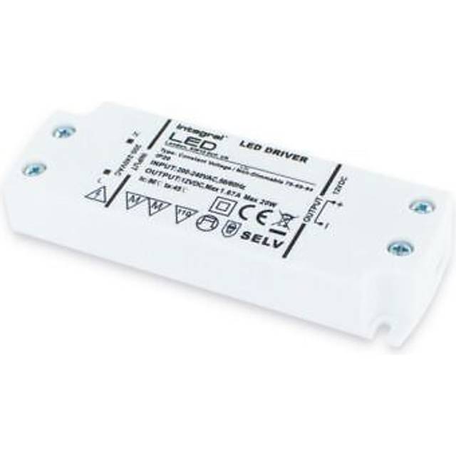 Integral Non Dimmable 12V DC IP20 LED Strip Constant Voltage Driver 8W