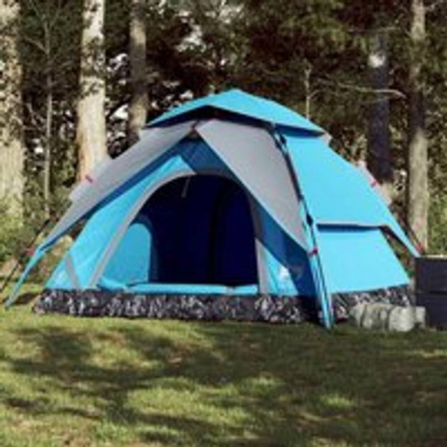 Camping Tent Dome 5-Person Blue Quick Release - One Size