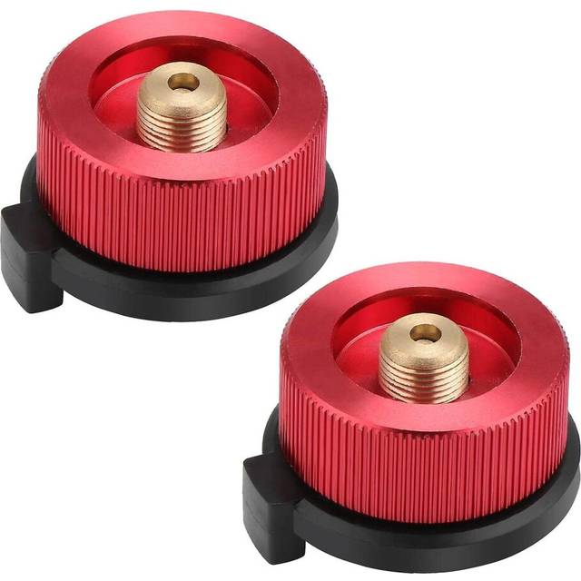 2 Pcs Camping Gas Adapter Convertor Stove Connection For Butane Canister To Screw Gas
