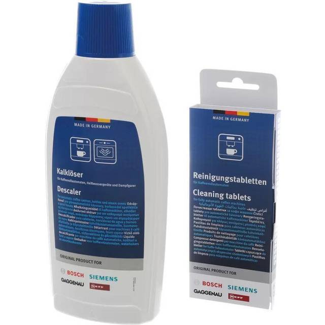 Genuine Bosch 311196 TASSIMO Coffee Machine Descaler Liquid & Cleaning Tablets