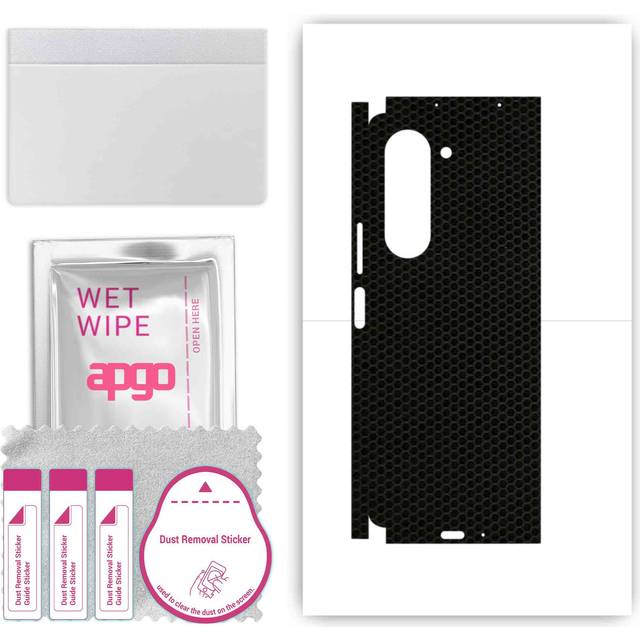 apgo Protective Skin Sticker for the back+sides compatible with Samsung Galaxy Z Fold 5, Full Wrap Film, Foil, Vinyl - Pattern Matrix