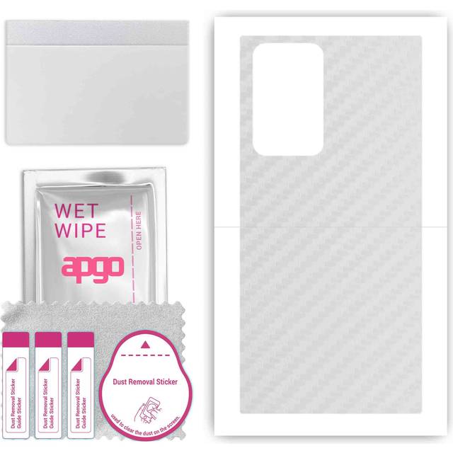 apgo Protective Skin Sticker for the back compatible with Samsung Galaxy Note 20 Ultra 5G, Wrap Film, Foil, Vinyl - Pattern Transparent Carbon