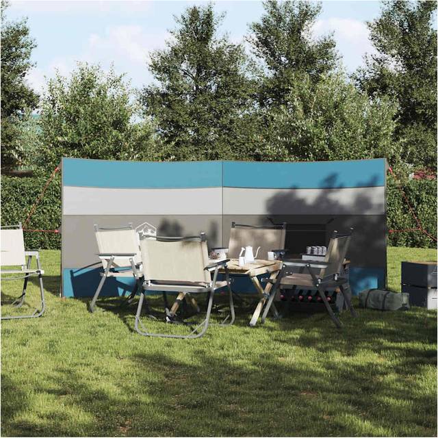 vidaXL Camping Windbreak Blue 340x130 cm Waterproof