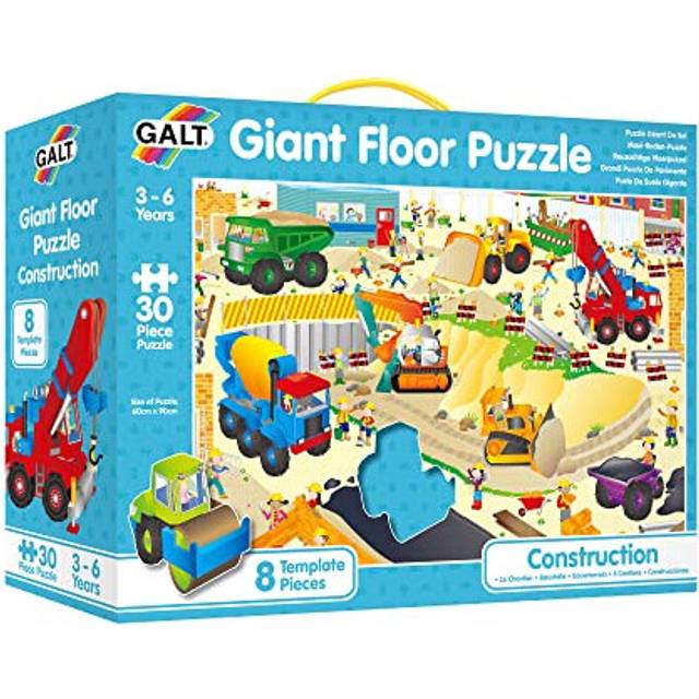 Galt Toys, Giant Floor Puzzle - Construction Site, Floor Puzzles for Kids, Ages 3 Years Plus