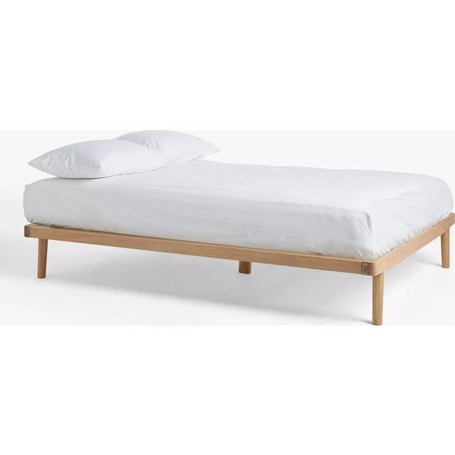 John Lewis Bow Platform Bed Frame, Double, Oak/Natural
