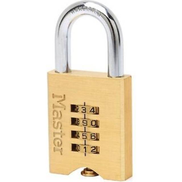 Master Lock Combination Padlock Brass 50 x 100 x 13mm