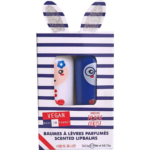 Inuwet Læbepomader 2 Pak Paris Strawberry Cherry