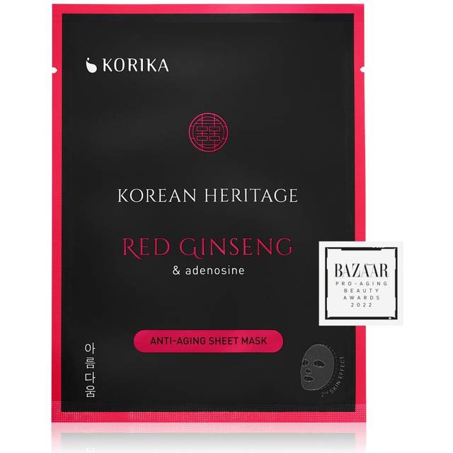 KORIKA Korean Heritage Red Ginseng & Adenosine Anti-aging Sheet Mask Anti-Wrinkle Face Sheet Mask 25 g