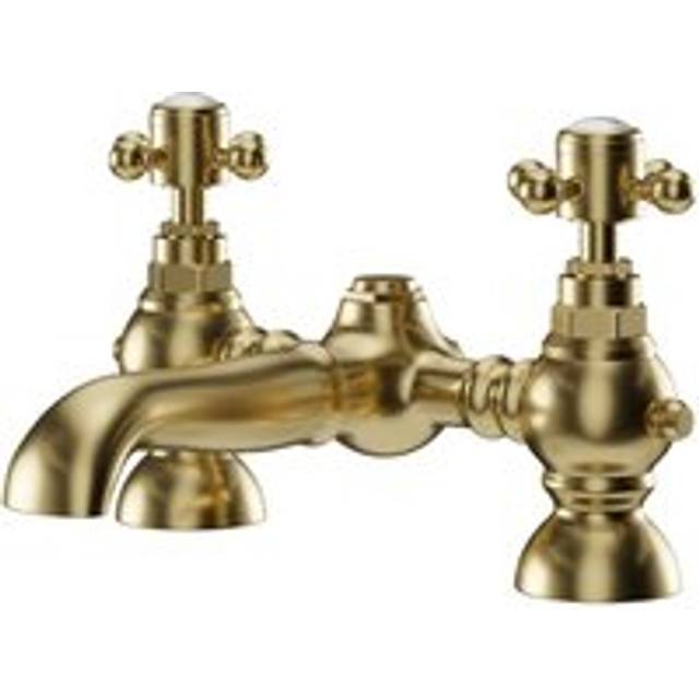 Wholesale Domestic Balmoral Traditional Bath Filler Tap | Brushed Brass | Metal | 250mm x 194mm x 186mm