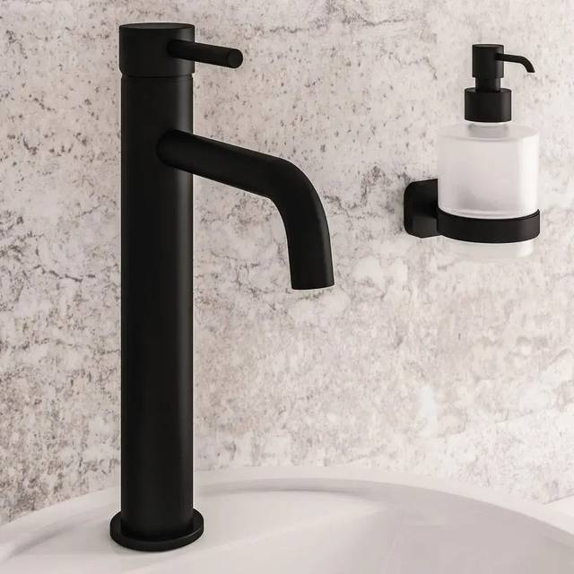 Meriden Basin Mono Tap with Waste Matt Black
