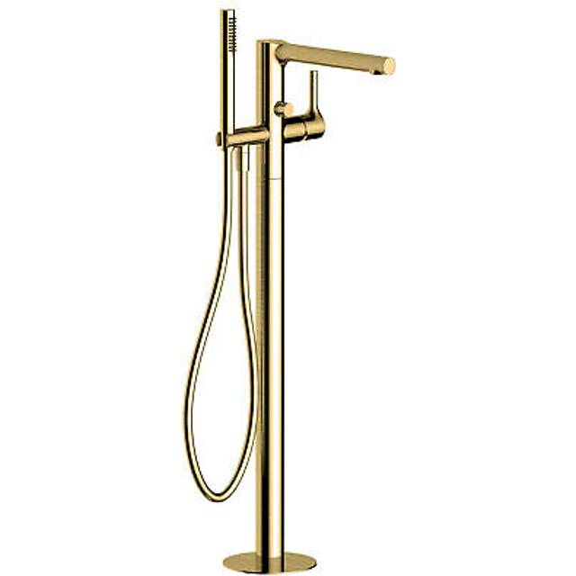 RAK Ceramics Sorrento Freestanding Bath Shower Mixer Tap | Brushed Gold | Metal | 207mm x 872mm x 314mm