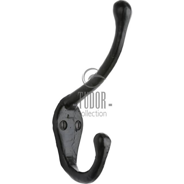 The Tudor Hat & Coat Hook - Black (14.2cm H X 3cm W X 7cm D)