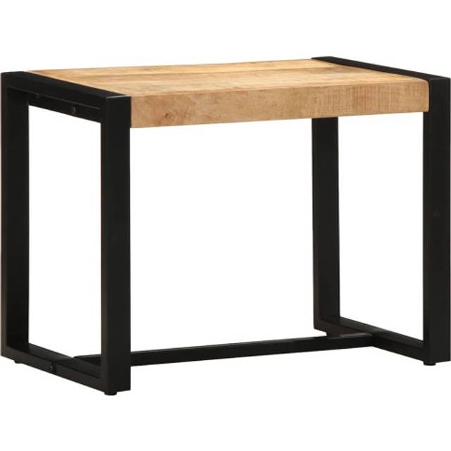vidaXL Bench 60x35x45 cm Solid Rough Wood Mango - Brown