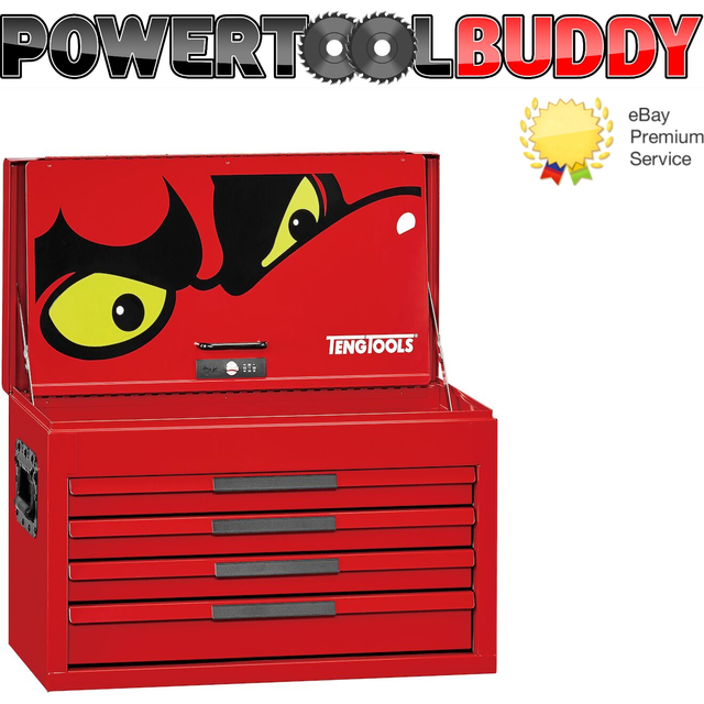Teng tst26b4 26" pro35™ tool chest 4 drawer black top box
